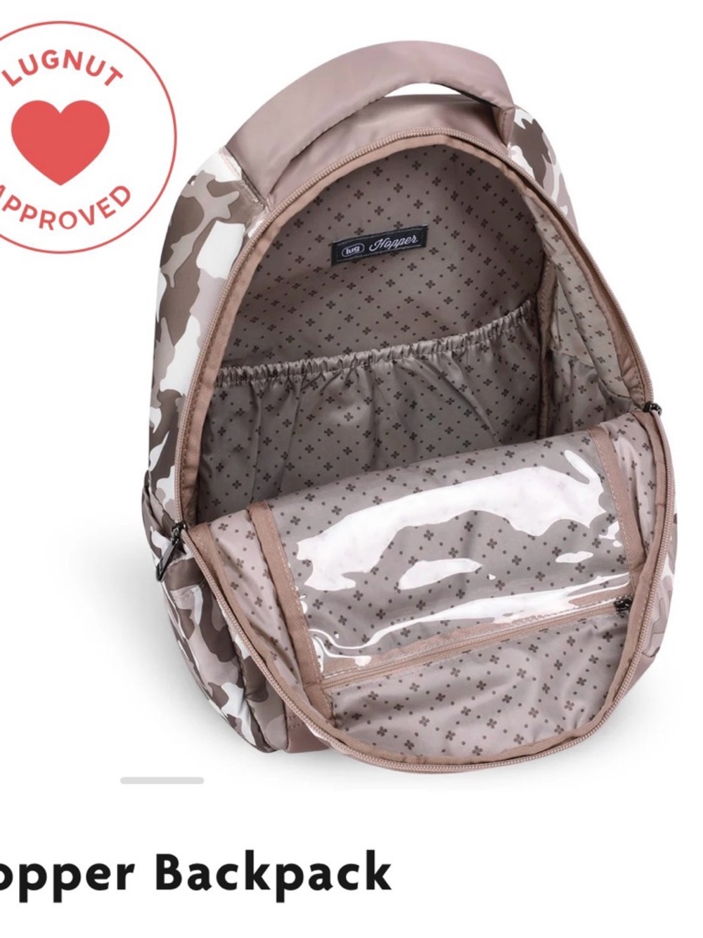 lug Hopper Backpack Camo Taupe Sand NWT - Picture 5 of 7